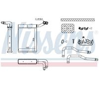 Heater core Brazed cooling fins 707095 NISSENS for PEUGEOT CITROËN