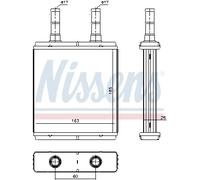 Heat Exchanger, interior heating NISSENS 77613 for GETZ (TB) 1.5 2003-2005
