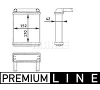 MAHLE AH 128 000P interior heat exchanger