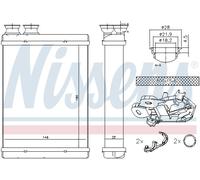 Nissens Heater Matrix 71167 Brazed Cooling Fins for Peugeot 308 II / 308 SW II 2014-2021