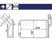 MAHLE ORIGINAL AH 99 000S Heater matrix