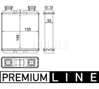 MAHLE ORIGINAL AH 188 000P Heater matrix