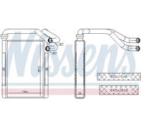 Heater core Brazed cooling fins 707093 NISSENS for TOYOTA YARIS/VITZ