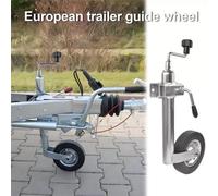 New Heavy Duty Caravan Jockey Wheel & Clamp 48mm Trailer Plastic Rim Wind Handle
