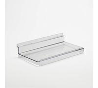 New Heavy Duty Clear Acrylic Shelf with Lip SLATWALL Slat|Slot|Wall Shoe Shop Display (10)