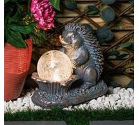 New||Hedgehog with Crackle Ball Light, Outdoor Decorative Sculpture, Automatically Turns On At Dusk, Warm LED White, Battery Included,Easy To Install, Perfect for gardens||
