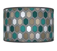 New Hexagon Geometric Lampshade Emerald Green Teal Beige Ceiling Light Drum Lamp Shade Floor Tabble or Ceiling Pendant Light Shade dz130 35cm(14")