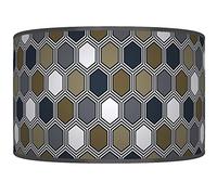 New Hexagon Geometric Lampshade Navy Blue Khaki Olive Green Ceiling Light Drum Lamp Shade Floor Table or Ceiling Pendant Light Shade dz125 (40cm(16")