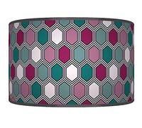 New Hexagon Geometric Lampshade Teal Blue Hot Pink Purple Ceiling Light Drum Lamp Shade Floor Table or Ceiling Pendant Light Shade dz136 (40cm(16")