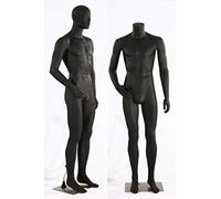 New High Quality Male Mannequin LM2-8 Abstract Black Painted Mannequin in Matt Nose and Mouth Shaped Man Masculine Mannequin (Man LM2-8)