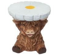 New Highland Cow Shaped Daisy Decorative Plant Stand, Eye-Catching Piece, Add A Playful and Rustic Charm to Your Space, Crafted with Attention to Detail, Offers Strong Support for Flower Pots.