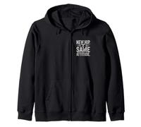 New Hip Same Attitude, Funny Replacement Hip Joint Surgery Zip Hoodie