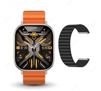 New HK10 ULTRA 3 Smartwatch 49mm AMOLED 4G ROM ChatGPT NFC Compass G-Sensor Clock Bluetooth Call Sport Smart Watch Men Women for Android IOS HK9 Upgraded (Black Nylon)