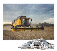 New Holland Combine Harvester in Field Puzzles for Adults & Teenagers Puzzles for Adults & Teenager Fun Puzzles Games 1000pcs (75x50cm)
