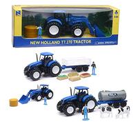 New Holland T7.270 Tractor Play Set, 1:32 Scale, with Milk Tanker, Cows and Farm Figure - This item is Assorted you will receiev 1 of the Assortment - Please see the attached pictures