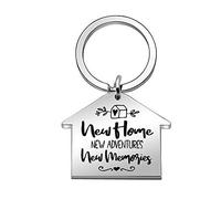 New Home Adventures & Memories Keyring Keychain Housewarming Gifts for Relatives & Friends