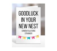 New Home Card For Stranger, House Warming Gifts, Moving In, House Gifts for Women, Men, Goodluck in your new nest, Congratulations, Presents, him, her, A5-186_204
