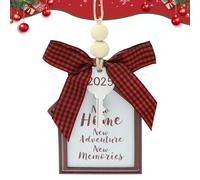 New Home Christmas Decoration, 2025 First Christmas New Home Ornament for Christmas Tree Decorations Wooden Xmas Bauble Gift for Xmas Party Family Decor A7XJZS (C-2025)