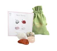 New Home Crystals - UK Designed 4 Stone Premium Selection for Purity, Contentment, Positivity, Kindness, Clarity Comes with Gift Pouch, Wellness Guide & Info Booklet