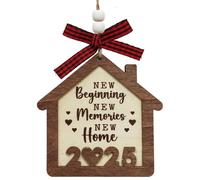 New Home Gift, House Warming Gifts New Home, 2025 Unique Renting and Moving Gift Ideas, Double Layer Wooden Material, Housewarming for Women, Housewarming Décor, Homeowners Hanging Ornaments