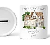 New Home Gift Personalised Couples Dream Home Fund Piggy Bank Custom Money Box Moving Out For Him Her Birthdays Gifts Savings Jar Ceramic Keepsake Christmas