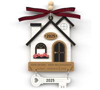 New Home Gifts 2025, New House New Beginning Wooden Keepsake, Housewarming Gift Ideas - Perfect Housewarming Gifts for New Homeowners, Couples, & First Christmas in New Home