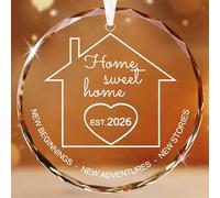 New Home Gifts House Warming Gifts New Home 2025 Crystal Ornament With Gift Box For Send Keepsake Decorations For Couples Women Men Families Friend Teacher Colleagues Homeowners Housewarming The