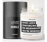 New Home Gifts - Luxury Soy Wax Candle - Vanilla, Jasmine, Sugared Almond - Makester