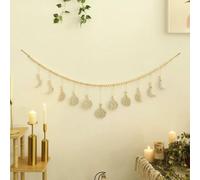 New home gifts Wooden Wall Hanging Moon Star Party Decorations Garland Little Star Bedroom Decoration Streamers Banner Home