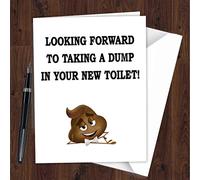 New Home House Mortgage Good Luck Moving Card Funny Rude Congratulations L257