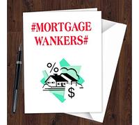 New Home House Mortgage Good Luck Moving Card Funny Rude Congratulations L289