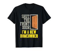 New Homeowner Design for Housewarming - Shut The Front Door Value Graphic T-Shirt, Men, Black, M