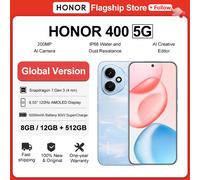 Original HONOR 400 Global Version 5G Smartphone 6.55" 120Hz AMOLED Display Snapdragon 7 Gen 3 200MP 6000mAh 80W SuperCharge NFC 8GB 512GB Black