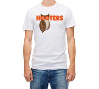 New Hooters Owl Boobs America Bird for Men Short Sleeve White T-Shirt K101A (S)