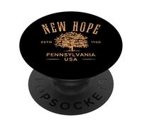 New Hope Pennsylvania Vintage Distressed Style Design PopSockets Adhesive PopGrip