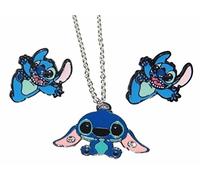New Horizons Production Disney's Lilo & Stitch Stitch Metal Stud Earrings & Necklace