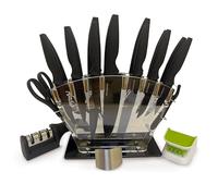 New Horrizon 20-Pcs Kitchen Knife Set [LifetimeSupport] Premium Stainless Steel | Kitchen Knives | Knife Set with Block | |Knives Set for Kitchen | Steak Knives | Chef Knife Set, Knife Sharpener