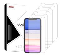 New Horrizon 6-Pack for iPhone 11 & XR Screen Protector | Tempered Glass Film, Anti-Scratch, Anti-Shatter, Lifetime Support, 9H Hardness, Ultra Clear