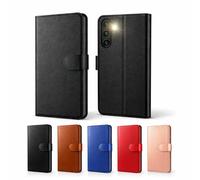 New Horrizon for Samsung A17 Case with 3 Card Slots Magnetic Closure Kickstand Shockproof Protective Phone Case for Samsung Galaxy A17 - Black