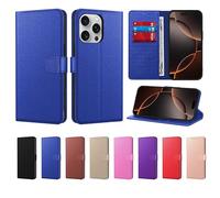 New Horrizon Luxury Case for iPhone 16 Pro Max Leather Phone Case Cover,[Life time Support], PU Faux Leather Wallet Book Folio Flip Magnetic Shockproof Case with Card Slots & Kickstand (Blue)