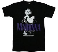 New HOT 1987 Madonna Whos That Girl World Tour Men's Black T Shirt Size XS-4XL