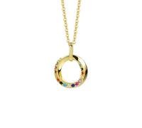 New Hot Real 925 Sterling Silver Zircon Round Choker Necklace Women Classic Fine Geometric Decoration Jewelry Commemorative With You Accessories Trendy Best For Gift