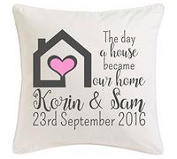 New house Cushion ~ the day a house became our home ~ New home present ~ First house gift ~ Personalised cushion housewarming gift Home owner present