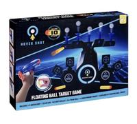 New||Hover Shot Floating Ball Target Game, 10 Soft Bullets, 10 Foam Balls, 4 Knockdown Targets, x1 Air Gun, Ages 8+||