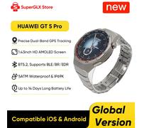 New HUAWEI GT 5 Pro Global Version 46mm Titanium Smartwatch 1.43" AMOLED BT5.2 14 Days Battery Fitness Watch iOS Android Official Standard Titanium 46mm