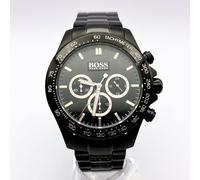 NEW HUGO BOSS 1512961 STAINLESS STEEL IKON BLACK MEN'S WATCH UK GIFT
