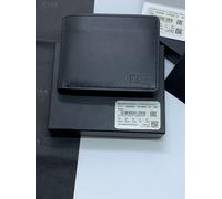 NEW HUGO BOSS AREZZO TRIFOLD BLACK LEATHER WALLET WITH COIN POCKET