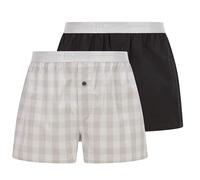BOSS Men's 2P Boxer Shorts EW Two Pack Cotton Pyjama Shorts with Logo Lettering on Waistband, Medium Grey32, XXL