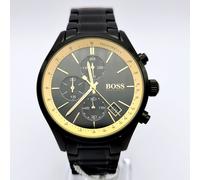 NEW HUGO BOSS GRAND PRIX HB1513578 MENS WATCH STAINLESS STEEL BLACK