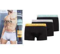 New Hugo BOSS mens black 3pack stretch cotton boxer brief trunks underwear pants